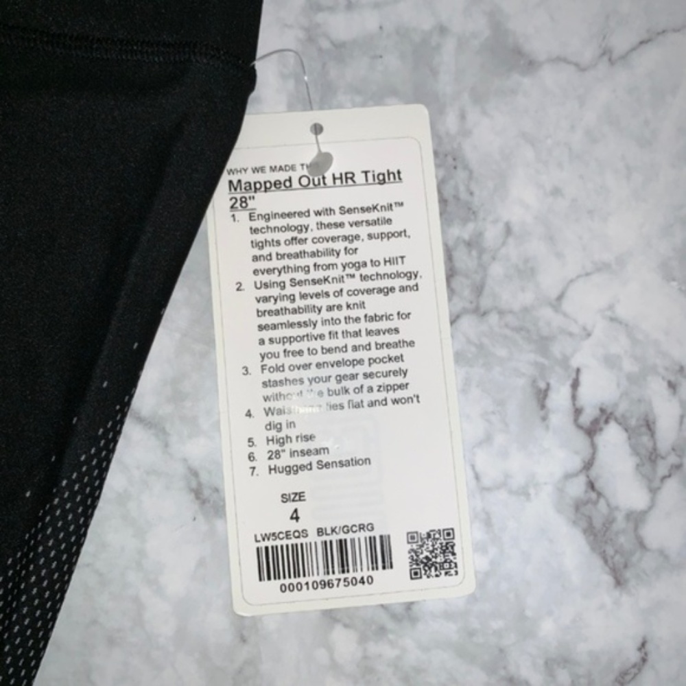 Lululemon Mapped Out Leggings Black/Gray NEW - Picture 4 of 7